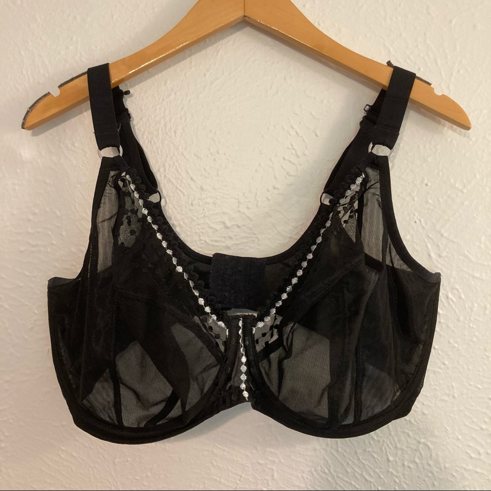 Elomi US36K Black Sheer Soft Cup Bra